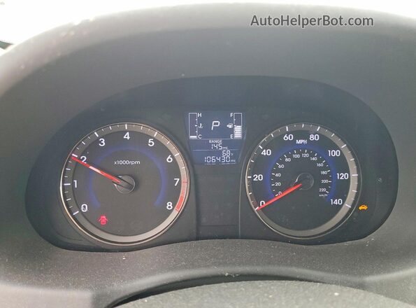 KMHCT5AE0HU351342 2017 HYUNDAI ACCENT Белый Вид щитка приборов