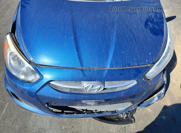 KMHCT5AE1GU243164 2016 HYUNDAI ACCENT Синий Вид задней части салона
