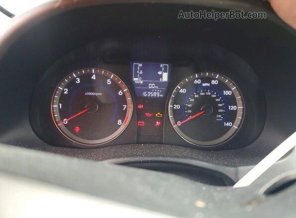 KMHCT5AE1GU243164 2016 HYUNDAI ACCENT Синий Вид щитка приборов