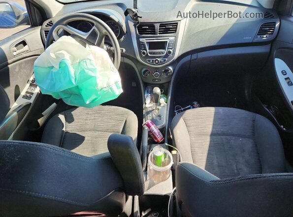 KMHCT5AE1GU243164 2016 HYUNDAI ACCENT Синий Вид панели приборов