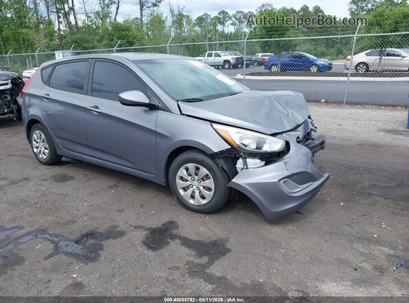 KMHCT5AE1HU345727 2017 HYUNDAI ACCENT Gray Przód prawy