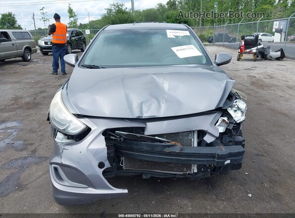 KMHCT5AE1HU345727 2017 HYUNDAI ACCENT Gray Widok zestawu wskaźników