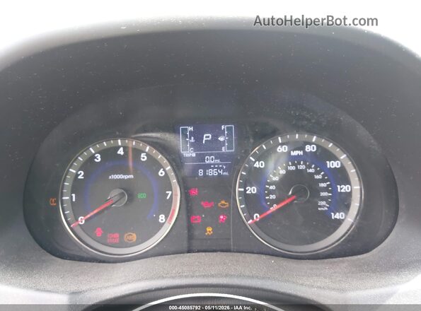 KMHCT5AE1HU345727 2017 HYUNDAI ACCENT Gray Widok tylnych siedzeń