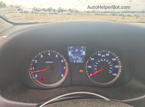 KMHCT5AE3HU331635 2017 HYUNDAI ACCENT Синий Вид щитка приборов