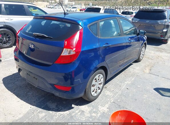 KMHCT5AE7GU290716 2016 HYUNDAI ACCENT Blue Задня права чверть