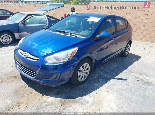 KMHCT5AE7GU290716 2016 HYUNDAI ACCENT Blue Передня ліва чверть