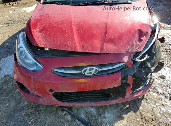 KMHCT5AE8GU266568 2016 HYUNDAI ACCENT Красный Вид задней части салона