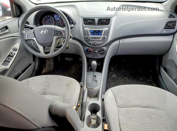 KMHCT5AE8HU307461 2017 HYUNDAI ACCENT Красный Вид панели приборов