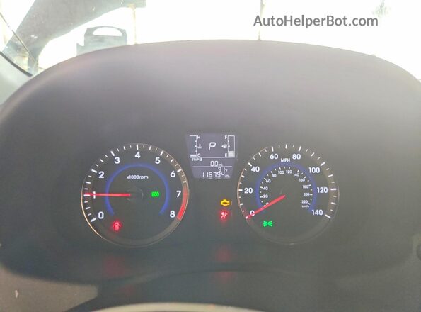 KMHCT5AE8HU326074 2017 HYUNDAI ACCENT Серый Вид щитка приборов
