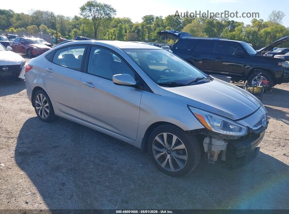 KMHCU4AE0GU139725 2016 HYUNDAI ACCENT Серебряный Передняя правая четверть