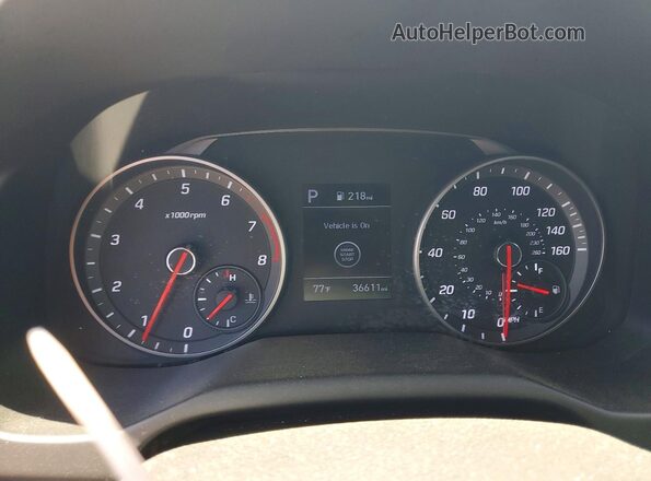 KMHD04LB2LU056357 2020 HYUNDAI ELANTRA White Widok zestawu wskaźników