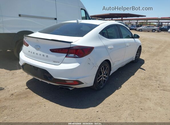 KMHD04LB3KU860777 2019 HYUNDAI ELANTRA Белый Задняя правая четверть