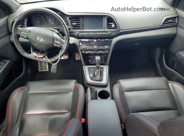 KMHD04LB4LU074035 2020 HYUNDAI ELANTRA Синий Вид панели приборов