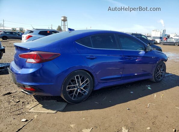 KMHD04LB4LU074035 2020 HYUNDAI ELANTRA Синий Задняя правая четверть