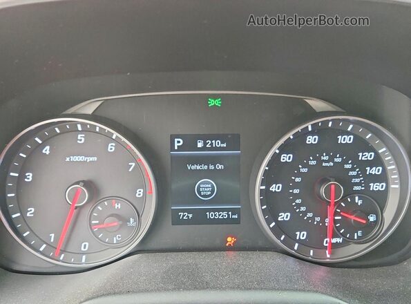 KMHD04LB5LU961031 2020 HYUNDAI ELANTRA Red Vista del cuadro de instrumentos