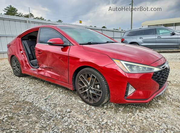 KMHD04LB5LU961031 2020 HYUNDAI ELANTRA Red Delantero derecho
