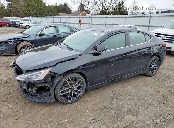 KMHD04LB9LU086004 2020 HYUNDAI ELANTRA Черный Передняя левая четверть