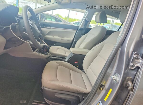 KMHD74LF0KU863800 2019 HYUNDAI ELANTRA Серый Вид салона спереди