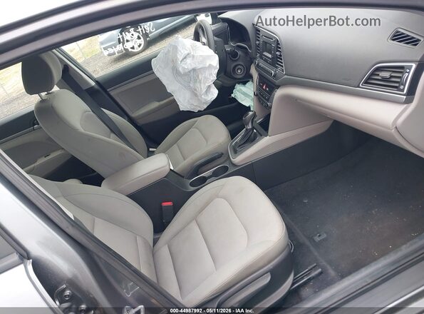 KMHD74LF4HU078933 2017 HYUNDAI ELANTRA Gray Widok wnętrza z przodu