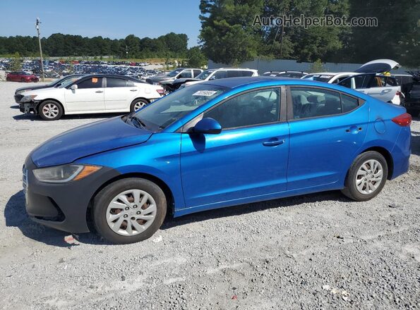 KMHD74LF7HU074875 2017 HYUNDAI ELANTRA Синий Передняя левая четверть