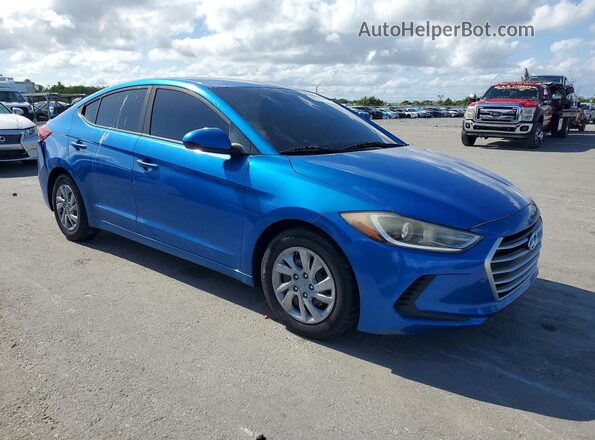 KMHD74LF7HU075041 2017 HYUNDAI ELANTRA Синий Передняя правая четверть