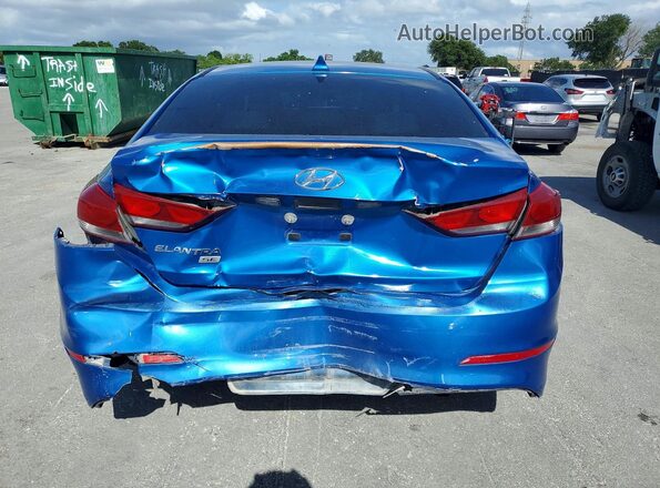 KMHD74LF7HU075041 2017 HYUNDAI ELANTRA Синий Вид сзади