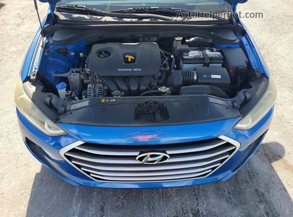 KMHD74LF7HU075041 2017 HYUNDAI ELANTRA Синий Вид задней части салона