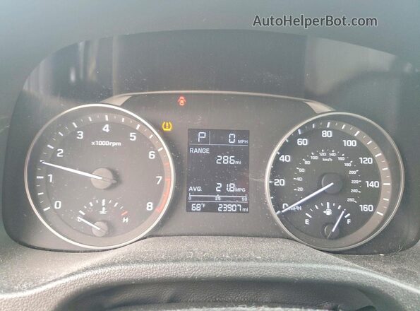 KMHD74LF8JU472876 2018 HYUNDAI ELANTRA Синий Вид щитка приборов