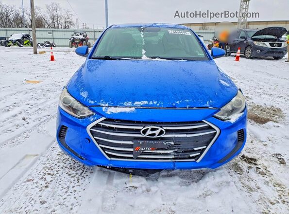 KMHD74LFXHU097048 2017 HYUNDAI ELANTRA Синий Вид спереди