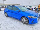 2017 Hyundai Elantra Se Синий vin: KMHD74LFXHU097048