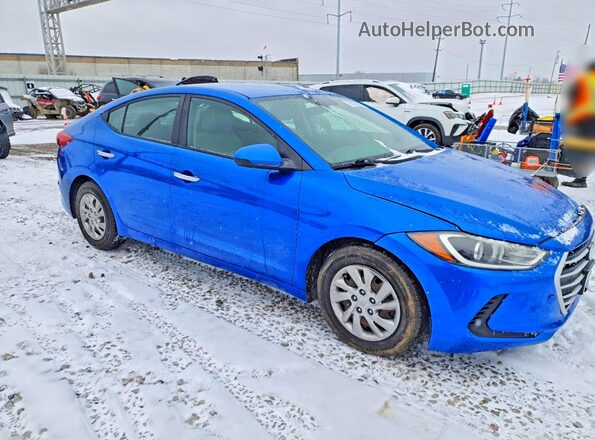 KMHD74LFXHU097048 2017 HYUNDAI ELANTRA Синий Передняя правая четверть