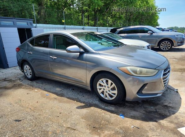 KMHD74LFXHU100773 2017 HYUNDAI ELANTRA Серый Передняя правая четверть