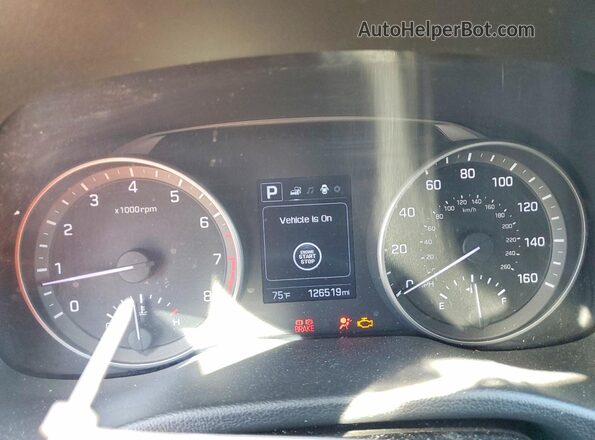 KMHD84LF0HU151079 2017 HYUNDAI ELANTRA Gray Vista del cuadro de instrumentos