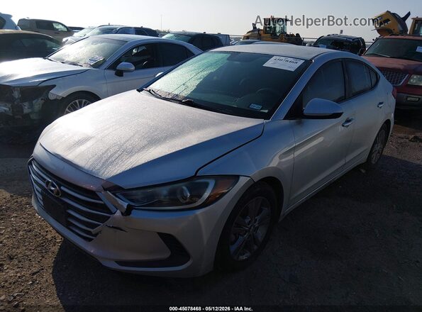 KMHD84LF0JU504328 2018 HYUNDAI ELANTRA Silver Առջևի ձախ երեք քառորդ տեսարան