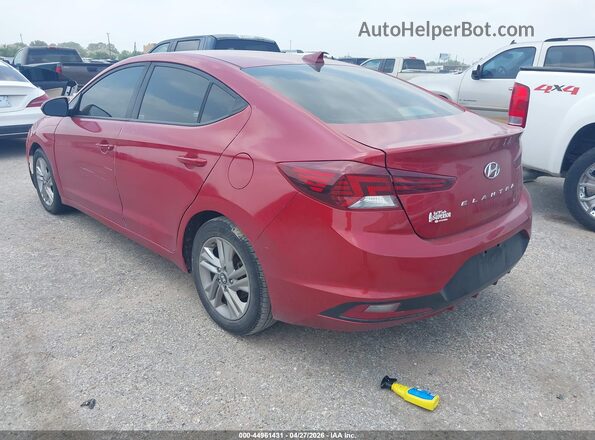 KMHD84LF0KU772670 2019 HYUNDAI ELANTRA Red Задня ліва чверть