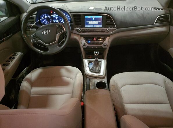 KMHD84LF1HU215517 2017 HYUNDAI ELANTRA Серебряный Вид панели приборов