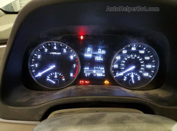 KMHD84LF1HU215517 2017 HYUNDAI ELANTRA Серебряный Вид щитка приборов