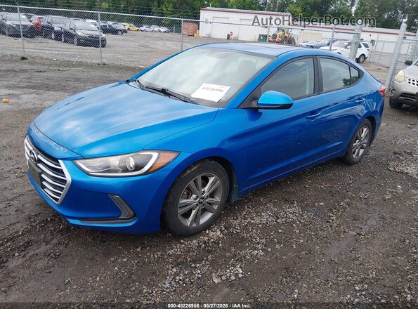 KMHD84LF1HU246735 2017 HYUNDAI ELANTRA Синий Передняя левая четверть