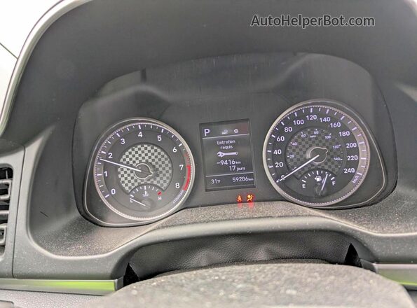 KMHD84LF1LU944223 2020 HYUNDAI ELANTRA Black Instrument cluster view