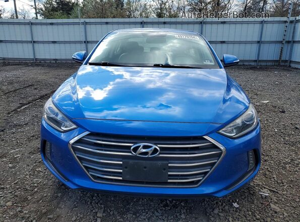 KMHD84LF2HU193771 2017 HYUNDAI ELANTRA Blue წინა ხედი