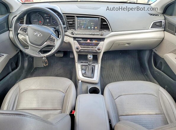 KMHD84LF2HU193771 2017 HYUNDAI ELANTRA Blue წინა პანელის ხედი