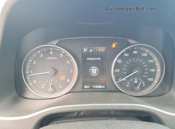 KMHD84LF2HU193771 2017 HYUNDAI ELANTRA Blue ხელსაწყოთა პანელის ხედი