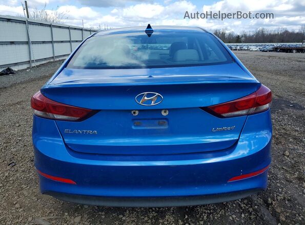 KMHD84LF2HU193771 2017 HYUNDAI ELANTRA Blue უკანა ხედი