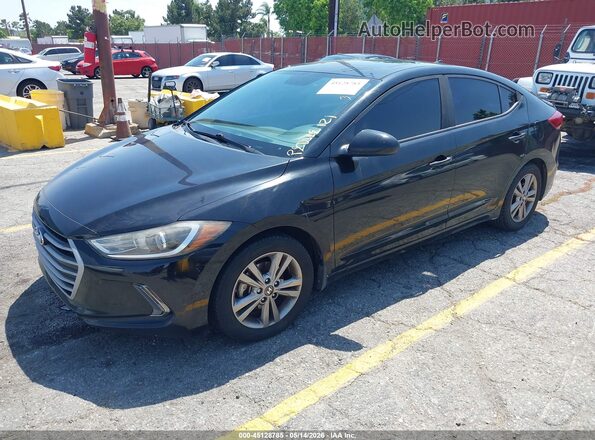 KMHD84LF3JU461121 2018 HYUNDAI ELANTRA Черный Передняя левая четверть