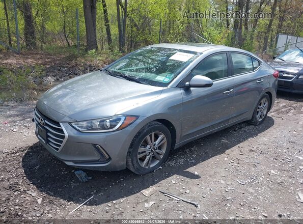 KMHD84LF3JU595269 2018 HYUNDAI ELANTRA Gray წინა მარცხენა ხედი სამი მეოთხედიდან