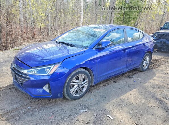 KMHD84LF3KU791648 2019 HYUNDAI ELANTRA Blue Vista tres cuartos delantera izquierda