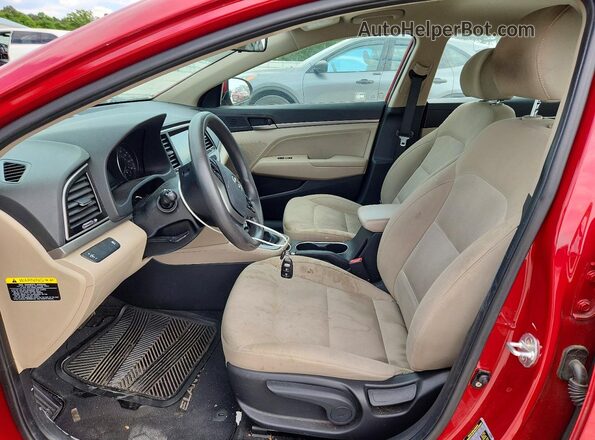 KMHD84LF5HU426056 2017 HYUNDAI ELANTRA Красный Вид салона спереди
