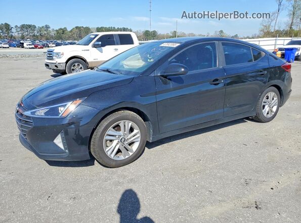 KMHD84LF5KU769960 2019 HYUNDAI ELANTRA Black Առջևի ձախ երեք քառորդ տեսարան