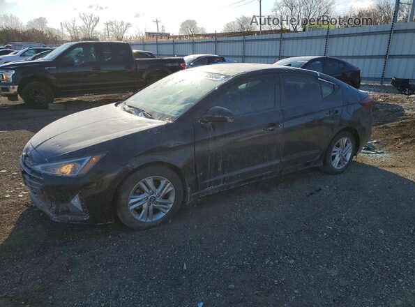 KMHD84LF5LU951904 2020 HYUNDAI ELANTRA Black წინა მარცხენა ხედი სამი მეოთხედიდან