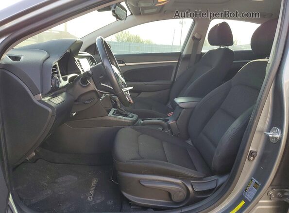 KMHD84LF6KU764654 2019 HYUNDAI ELANTRA Серый Вид салона спереди